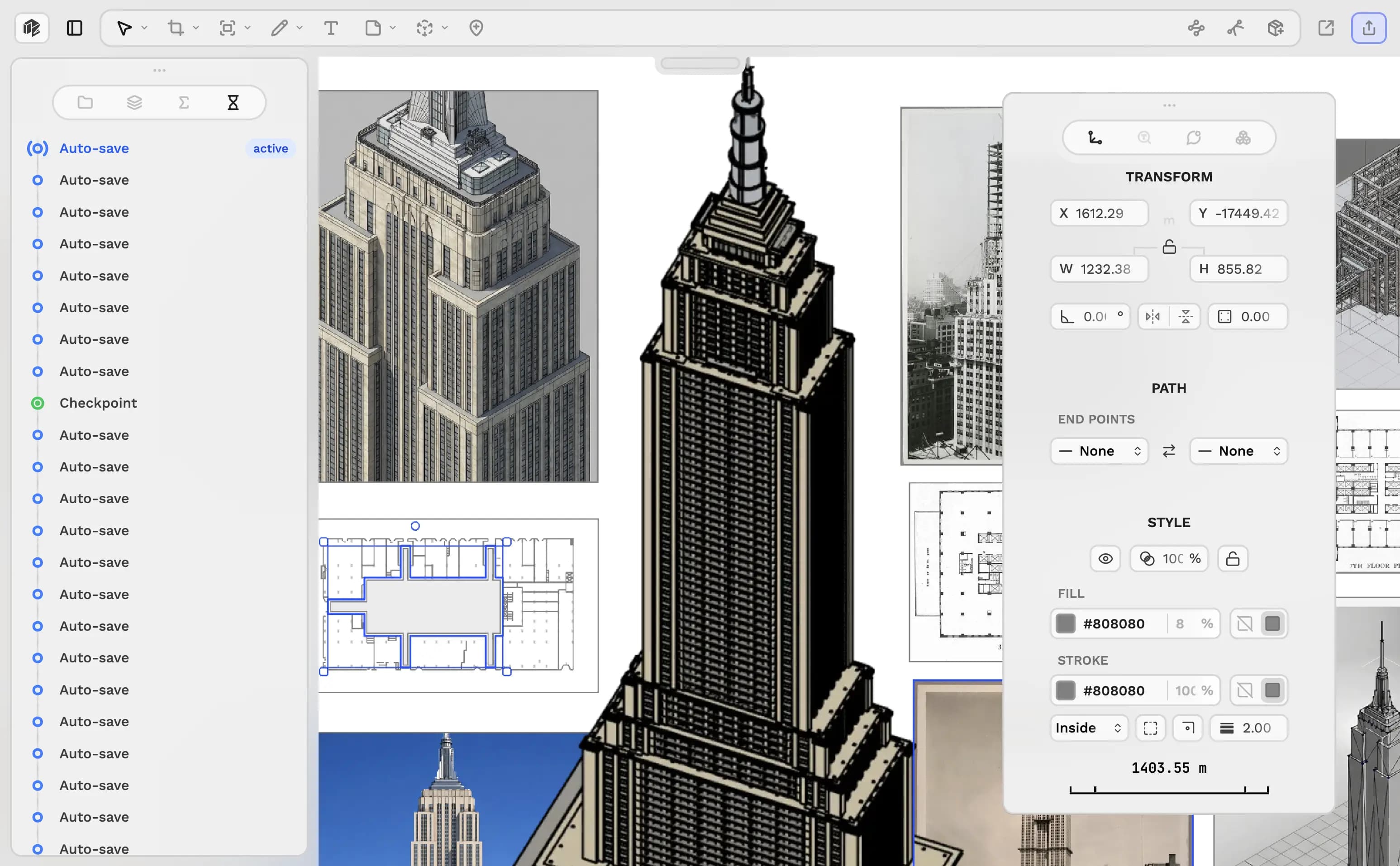 Showcase of Project Canvas, Version Control and Inspector on Scopture